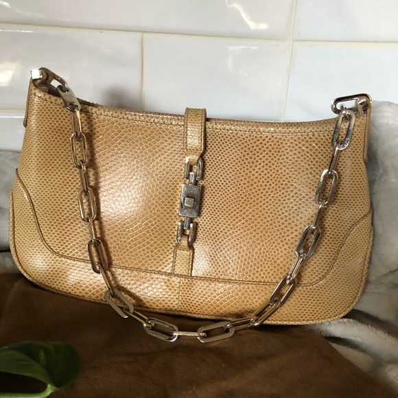 🔥GUCCI🔥RARE VINTAGE Jackie lizard VERY HARD TO FIND. - Picture 3 of 16